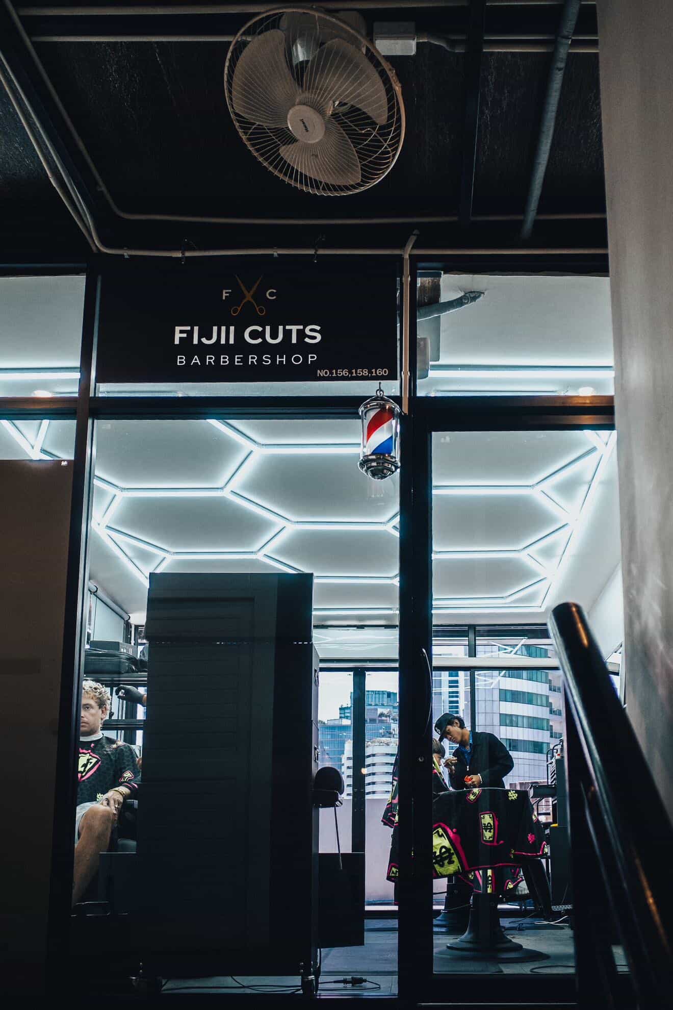 Fijii Cuts barber shop storefront in Bangkok Sukhumvit